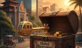 Wisatawan naik, okupansi hotel tertekan. Ilustrasi: Simetrik.